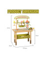 Kids Wooden Large Tool Table Playset