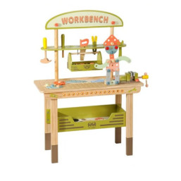 Kids Wooden Large Tool Table Playset