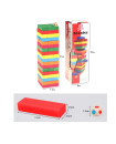 Wooden Color Jenga Blocks 54 pcs