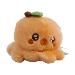 Plush Octopus Orange 6"