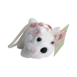 Plush Dog 9 cm - White