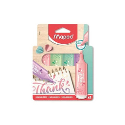 Maped - Highlighter Fluo peps Pastel 4 Colors