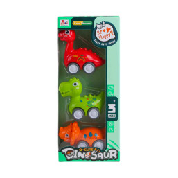 Pull Back Cartoon Dinosaur Car 3 Pcs