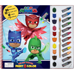 PJ Masks Deluxe Poster Paint & Color book