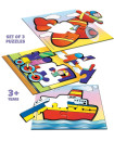 Frank Travel Time Jigsaw Puzzle Set of 3 Puzzle