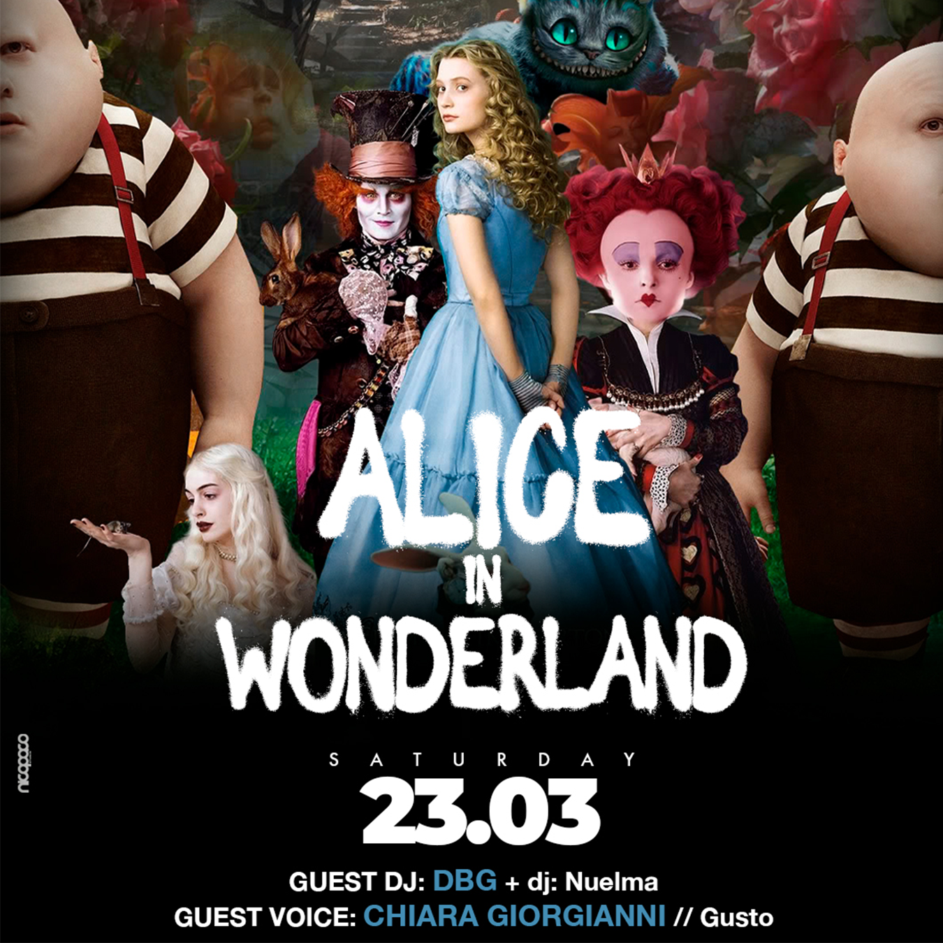 Alice in Wonderland & College flyer
