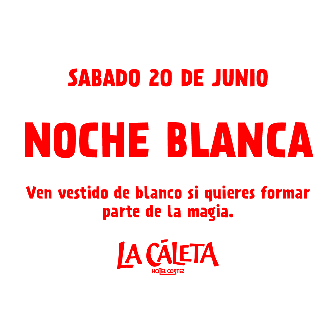 La Caleta se viste de blanco.🤍 flyer