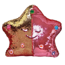 Desi Dolls: Rose/Gold Sequin Pillow Star