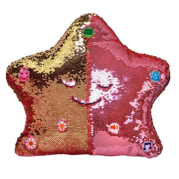 Desi Dolls: Rose/Gold Sequin Pillow Star