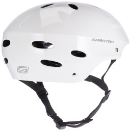 Spartan White Glossy Helmet  L-58-62cm