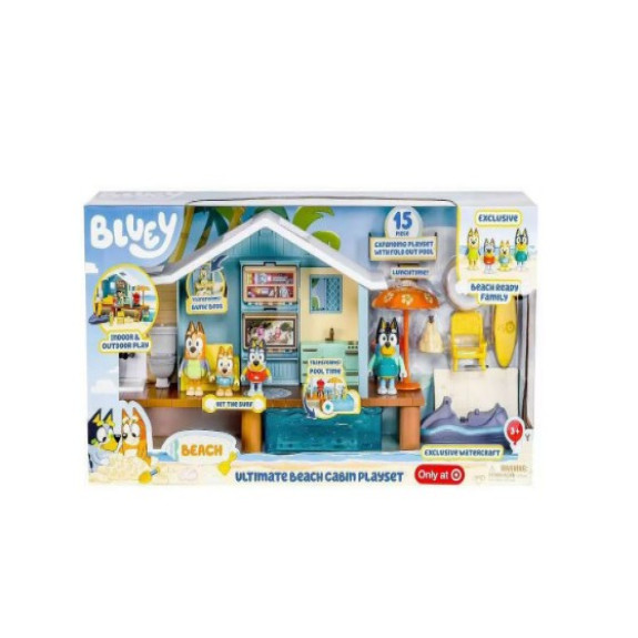 Bluey Beach Cabin Playset