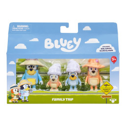 BLUEY S11 HOLIDAY FIG 4PK- FAMILY TRIP