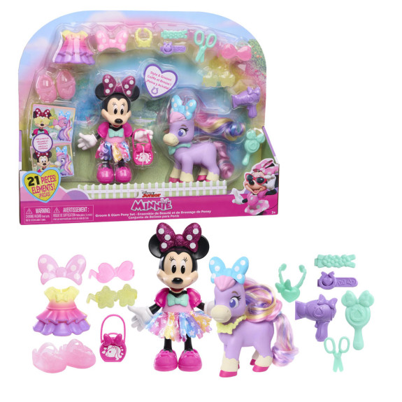 Disney-Minnie Mouse Groom & Glam Pony Set