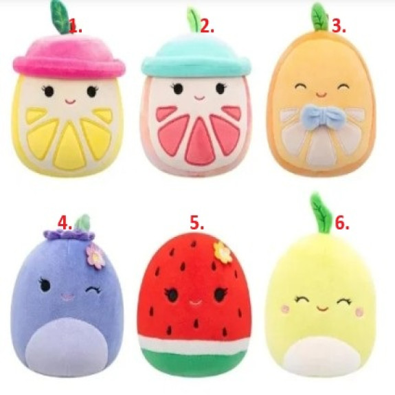Sqk-5In Ltl Plush S25 Mystery Scented Bags Fruits Asst