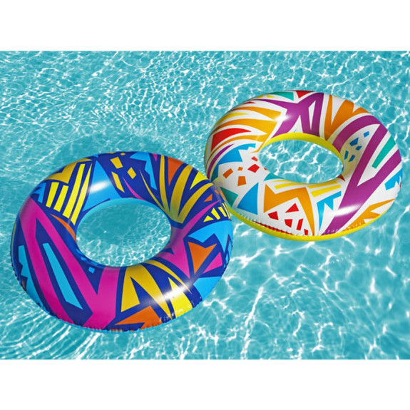 Swim Ring 42" Geometric - Blue