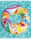 Swim Ring 42" Geometric - White