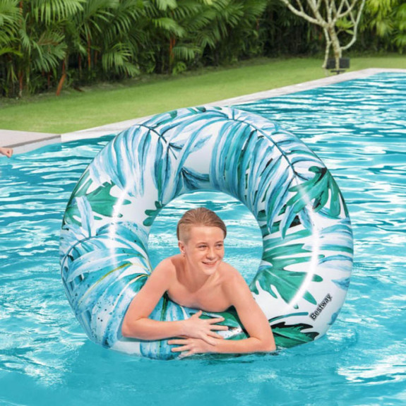 Swim Ring 47" Palms Blue
