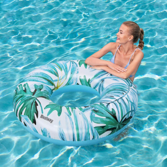 Swim Ring 47" Palms Blue