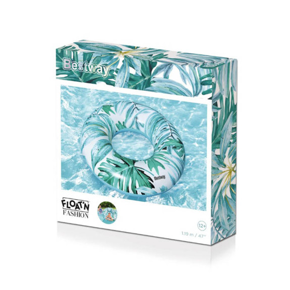 Swim Ring 47" Palms Blue
