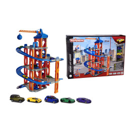 Majorette - Motor Lift Center + 5 Cars