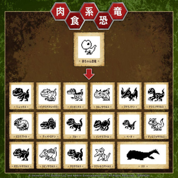 TAMAGOTCHI VIRTUAL JURRASIC WORLD DOMINION AMBER