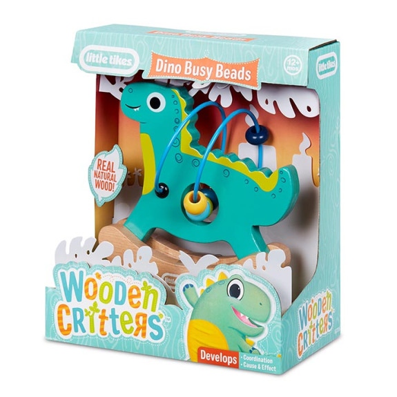 Little Tikes Wooden Critters Busy Beads Asst - Dino