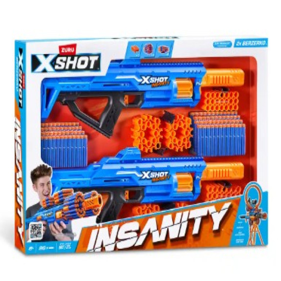 X-Shot Insanity Berzerko 8 Shot 2pk (96 Darts)