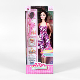 Doll set: Alisa in a Dress - Flower