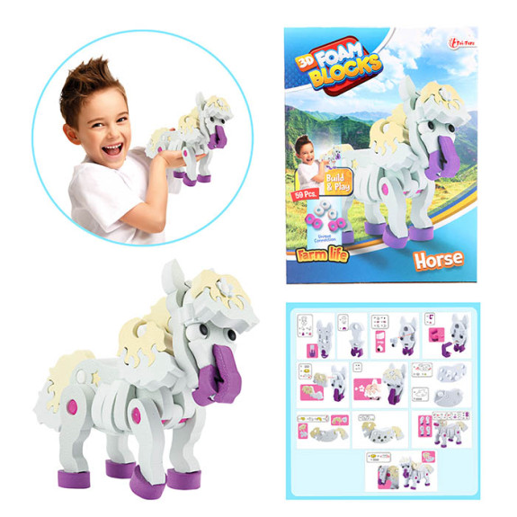 Building Blocks : 3D Foam Horse