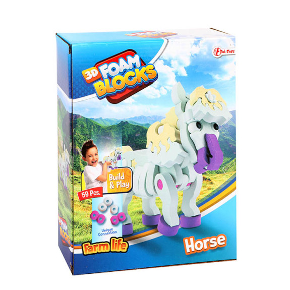 Building Blocks : 3D Foam Horse