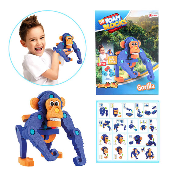 Building Blocks : 3D Foam Gorilla