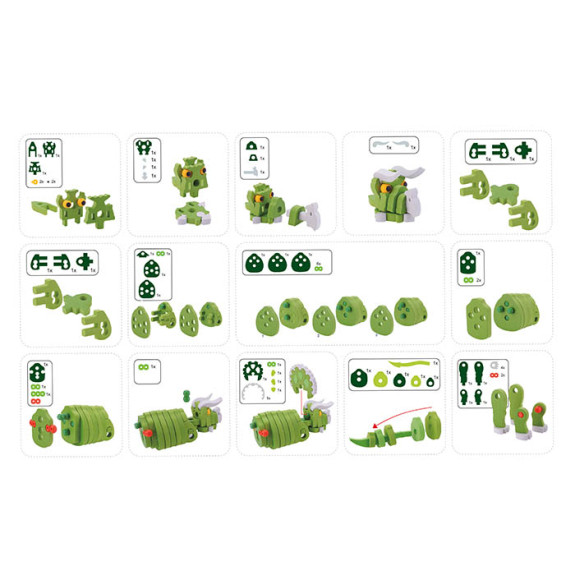 Building Blocks : 3D Foam Dinosaur Triceratops