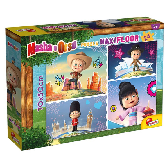 Masha & The Bear : Around the World Puzzle