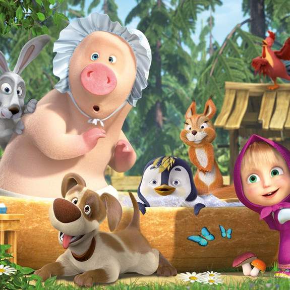 Masha & The Bear : With the Animal Friends Puzzle