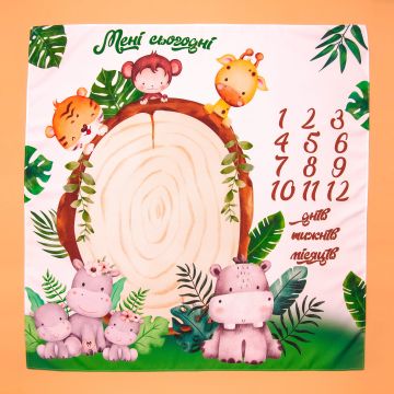 Фотофон для новонароджених Memorik Джунглі 100х100 см 081268