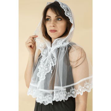 Хустка на голову до церкви Magbaby Lace Молочний 133832