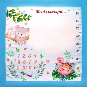 Фотофон для новонароджених Memorik Коала і тигрик 100х100 см 081273