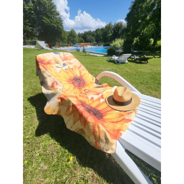 Пляжний рушник з мікрофібри Emmer 70х140 см Соняшники Оранжевый/Желтый Соняшники70*140