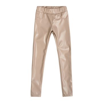 Леггинсы детские ЛяЛя 7 - 17 лет Экокожа стрейч Бежевый 10КС135_1-33 164