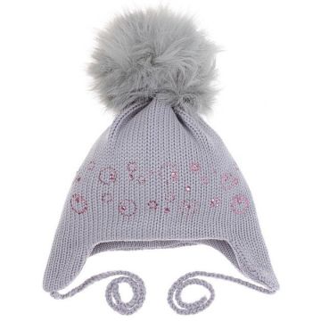 Зимняя шапка детская Tutu 1 - 4 лет Вязка Серый 3-001191 48-52