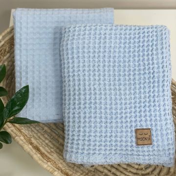 Плед для новонароджених Маленька Соня Грецька вафелька Блакитний 240007