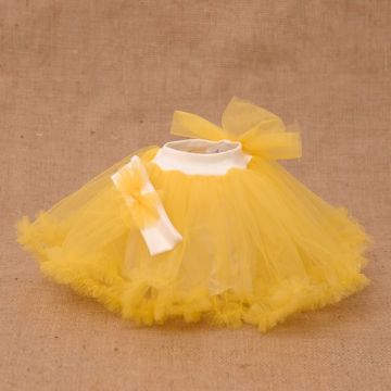 Костюм для девочки (юбка и повязка) Бетис, Веселка, желтый 80
