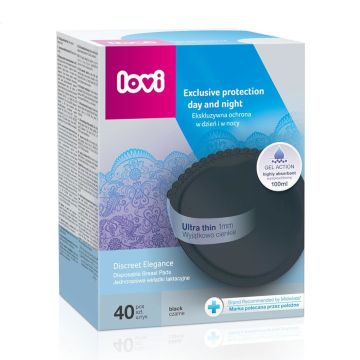 Лактационные прокладки Lovi Discreet Elegance 40 шт Черный 19/612