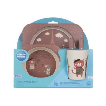 Детский набор посуды Canpol babies Bonjour Paris 5 шт Красный 9/227_red
