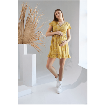 Сукня для вагітних і годуючих Dianora з принтом Гірчичний 2152 1527 S