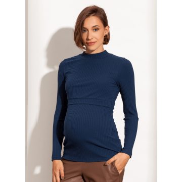 Гольф для беременных и кормящих Юла Мама Rachel Синий NR-31.031 XL