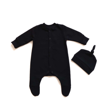 Человечек детский с шапочкой Ripka Однотон Черный 0 - 3 мес 11124305120 62