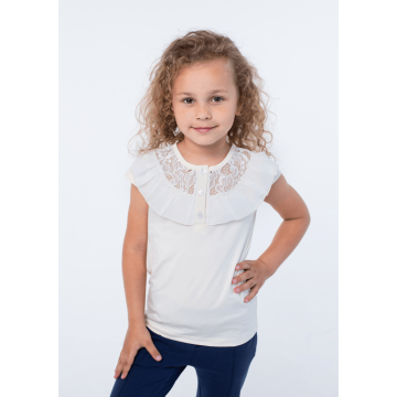 Детская блузка для девочки Vidoli от 7 до 12 лет Молочный G-19598S 152