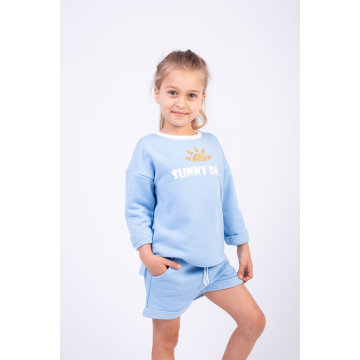 Костюм для дівчинки шорти і кофта Vidoli від 3.5 до 6 років Блакитний G-21644S 116