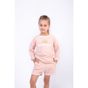 Костюм для дівчинки шорти і кофта Vidoli від 3.5 до 6 років Бежевий G-21644S 116